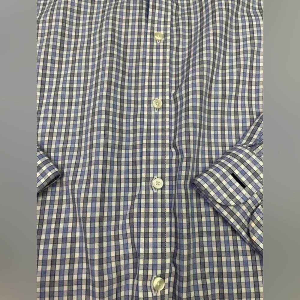 UNTUCKit Wrinkle-Free Durif Button Down Shirt Blue Navy & White Check Size XXL - Picture 6 of 6